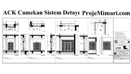 ACK Camekan Sistem Detayı Plan Kesit DWG