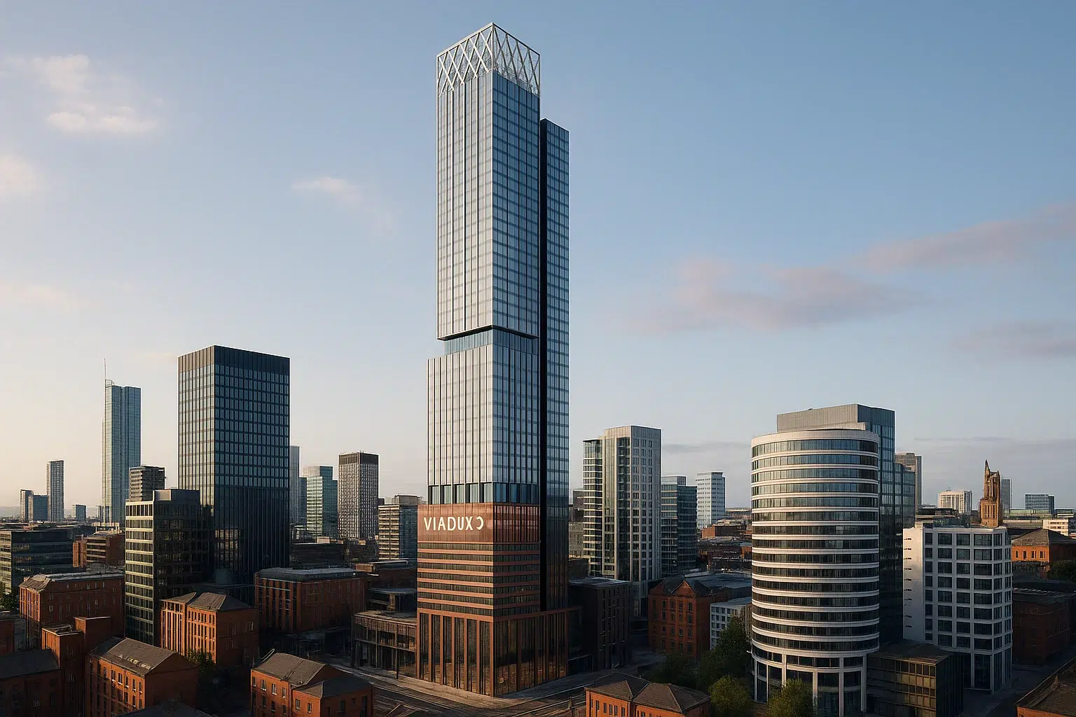 Viadux 2 Projesi karma kullanımlı gökdelen genel görünümü