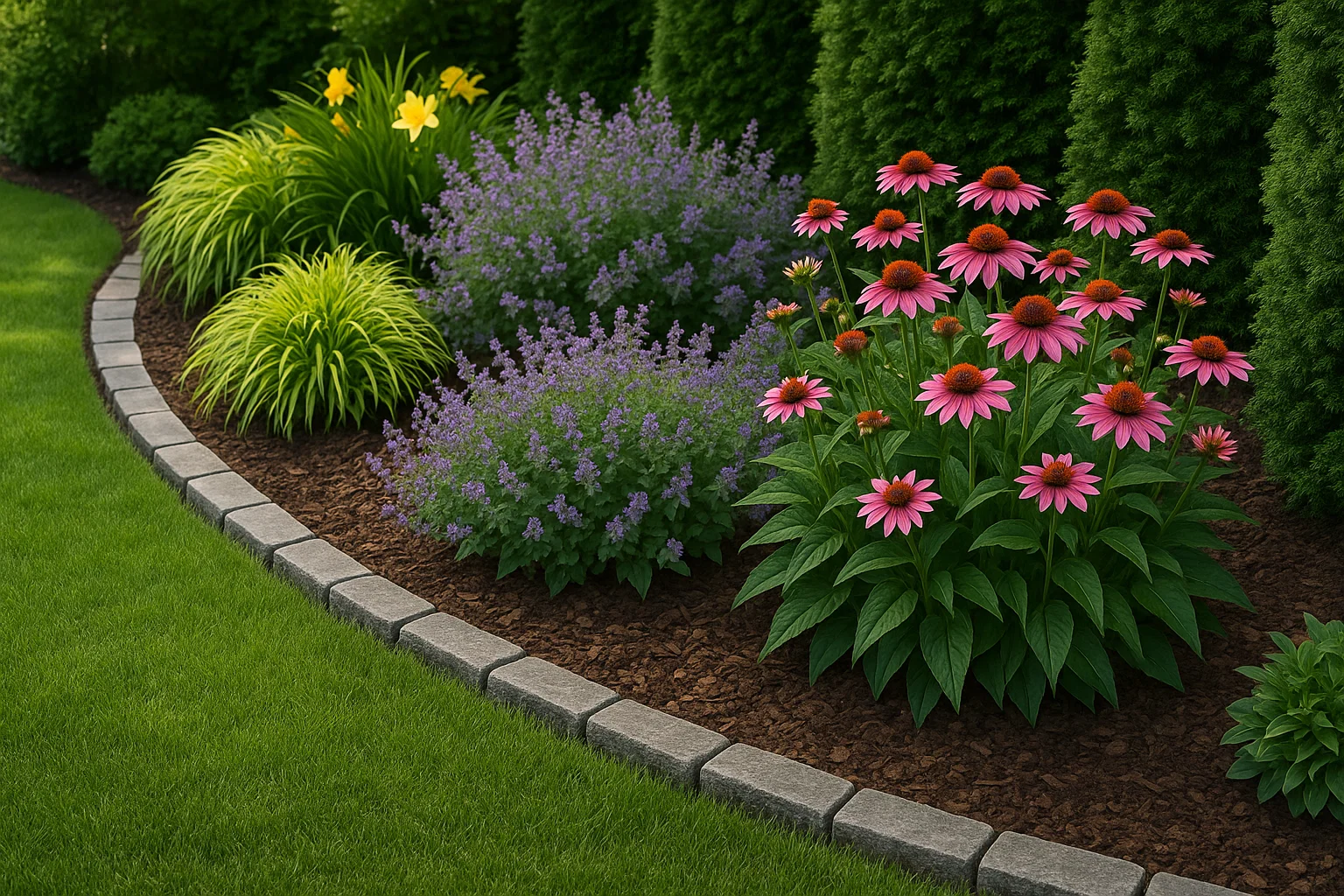 Bahçenize estetik katan sınır bahçesi peyzaj tasarım fikri.