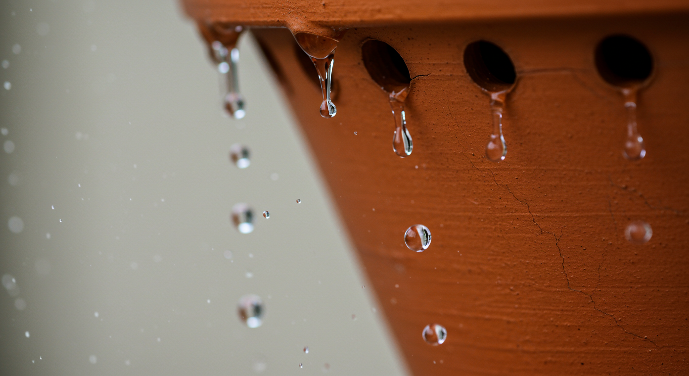 Ev bitkileri ne kadar sulamalı sorusunun cevabı: Saksıdan drenaj deliği yoluyla akan fazla su