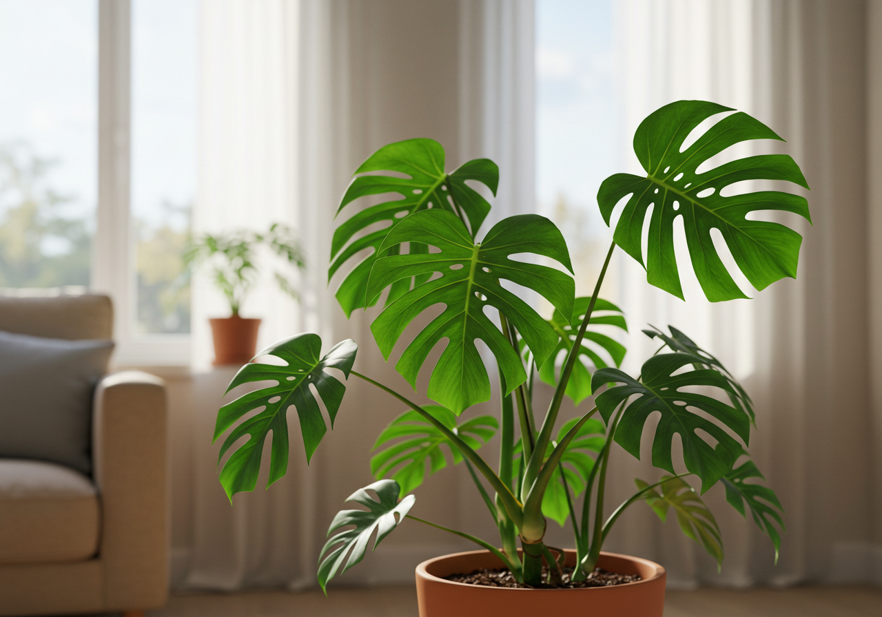 Sağlıklı ve canlı yeşil bitki yaprakları örneği