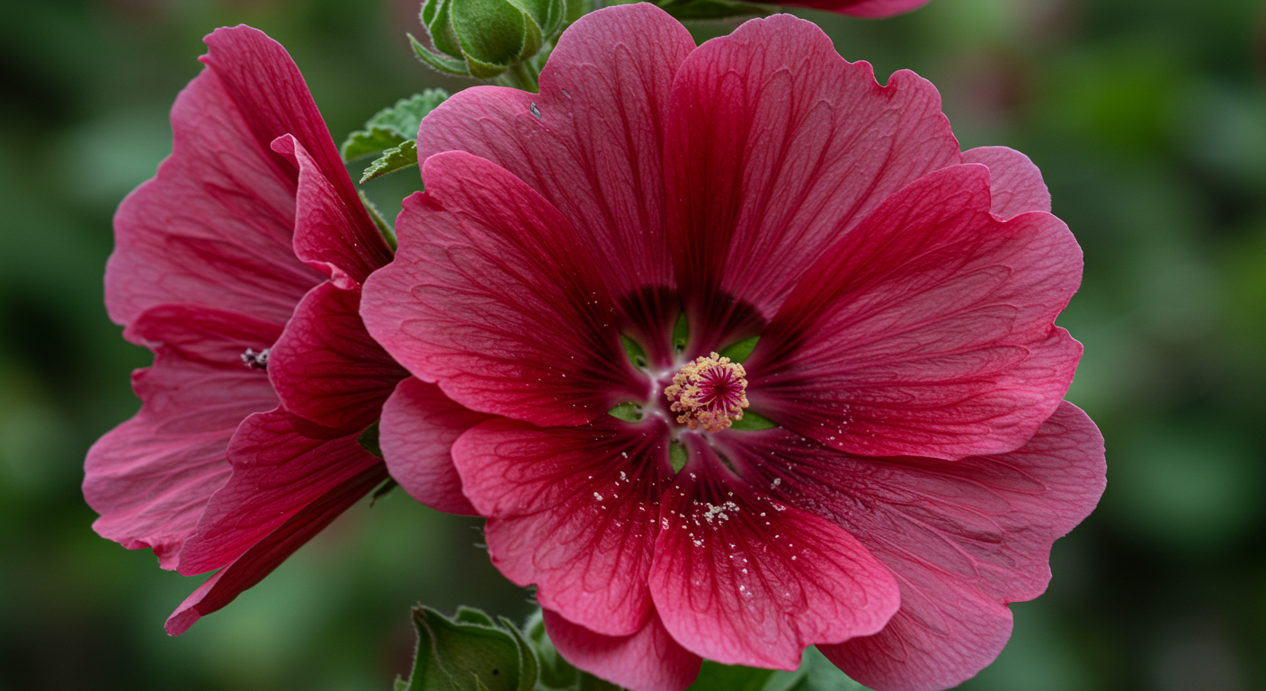 Kırmızı büyük bir ebegümeci çiçeği.