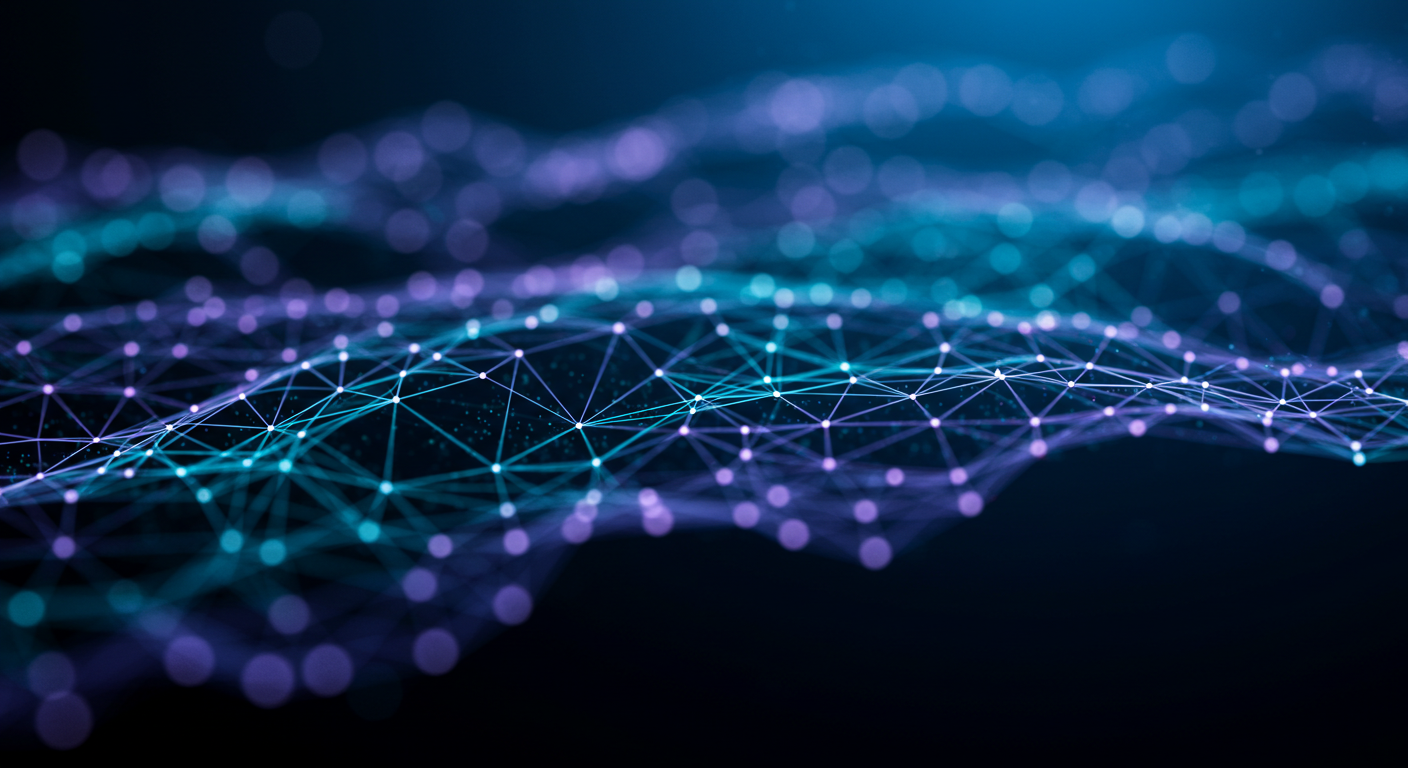 Bir yapay zeka modelinin sinir ağı bağlantılarını gösteren soyut bir görsel.