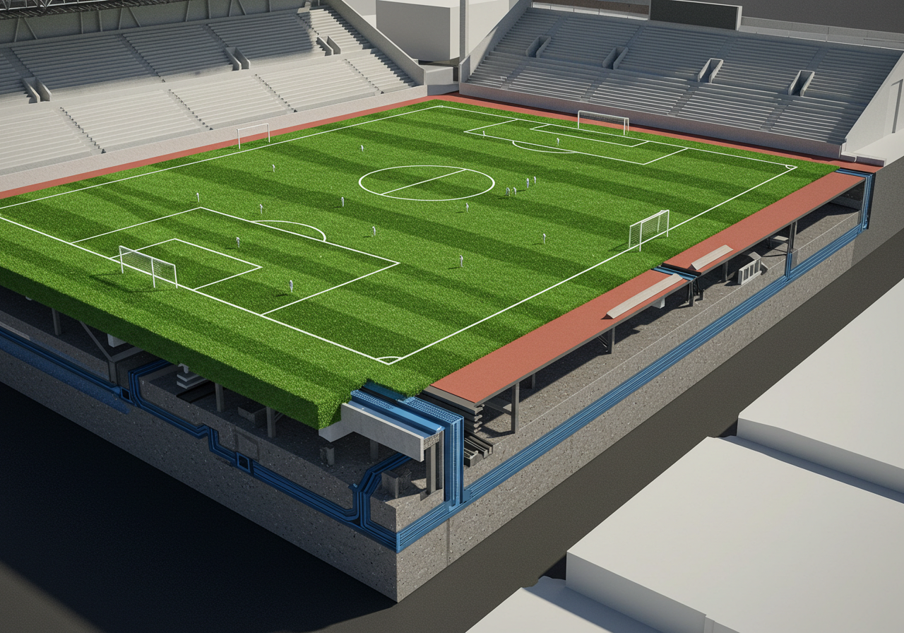 Spor Alanı Detay Plan Kesit DWG Görseli