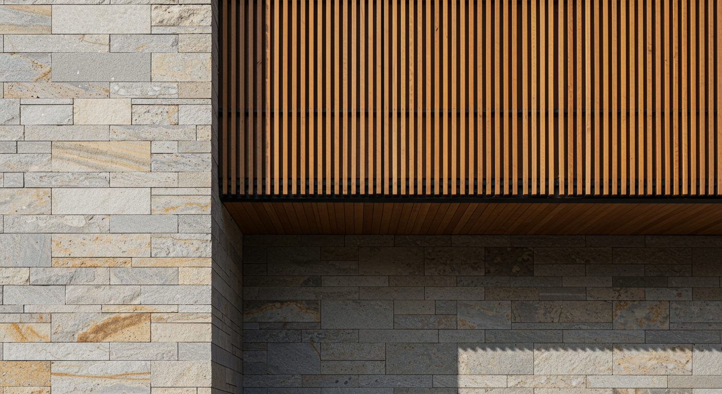 Doğal taş ve ahşap gibi organik cephe kaplama malzemeleri