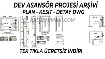 50+ Asansör Detay DWG İndir
