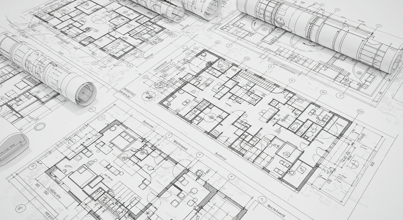 Elektrik ve mekanik planların işlendiği bir mimari proje dwg dosyası örneği.