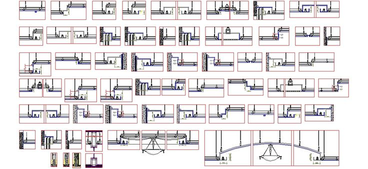 Aydınlatma yerleşimini gösteren bir reflekte Asma Tavan Plan Kesit Detay Ücretsiz dwg İndir planı.