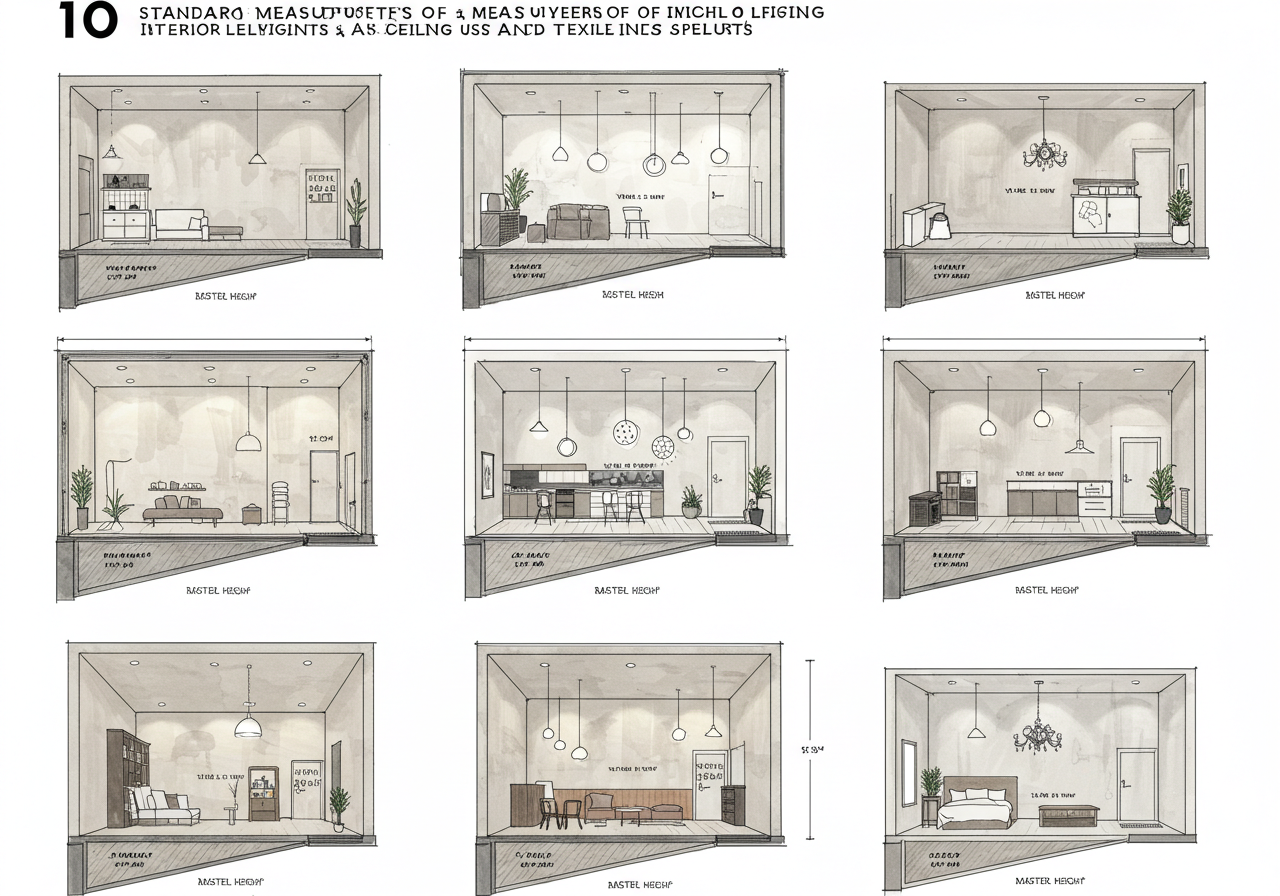 İç mekanda aydınlatma ve tavan yüksekliği; müstakil konut mimari projesinde 10 standart ölçü.