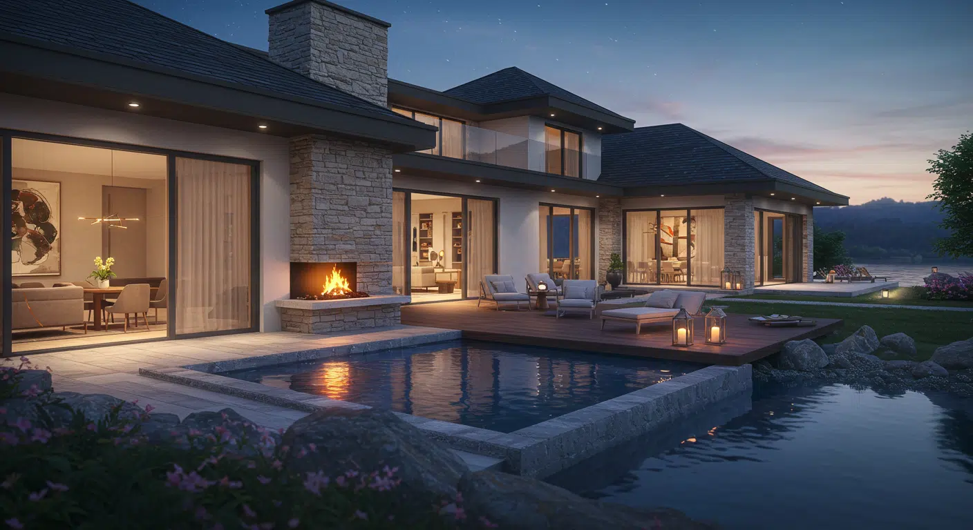 Alan derinliği efekti uygulanmış, odaklanmış bir obje gösteren Lumion hazır efektler kullanımı.