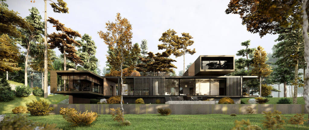 Lumion'da gerçek zamanlı olarak oluşturulmuş bir peyzaj tasarımı - en iyi 5 render programı